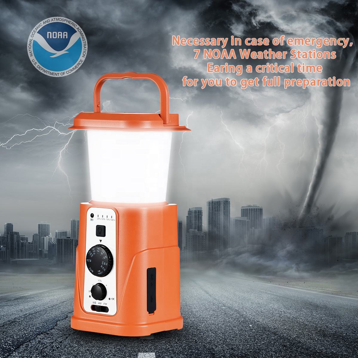 IR-008 Solar Hand Crank Lantern & Emergency Radio