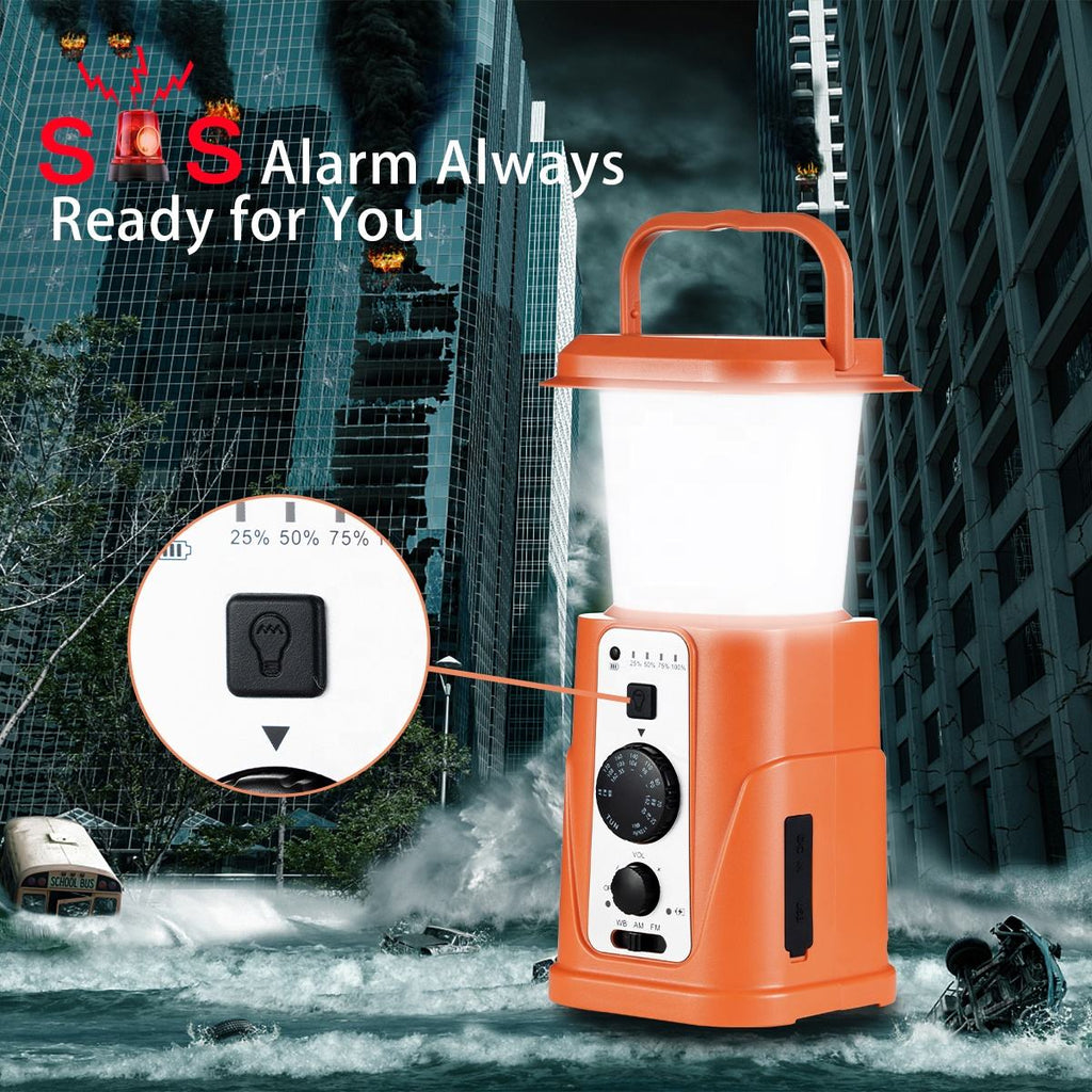 IR-008 Solar Hand Crank Lantern & Emergency Radio
