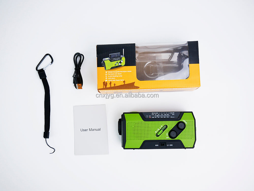 IR-030 Wholesale Fospower Disaster Kit Emergency Solar Hand Crank Portable Weather