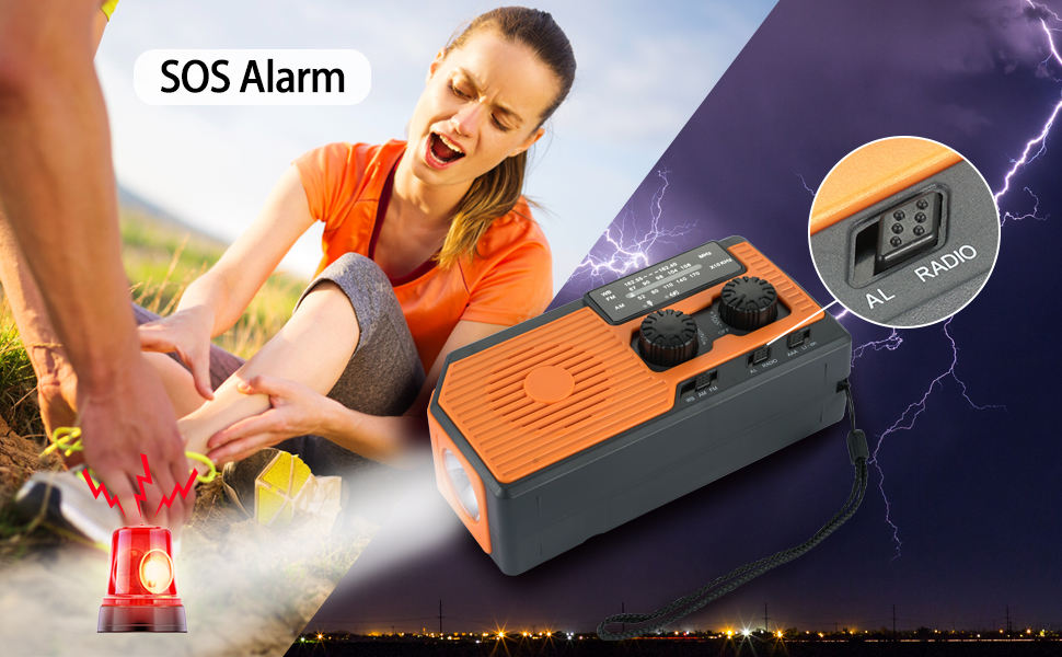 IR-068 AM FM NOAA Weather Alert Radio with 5000mAh Power Bank