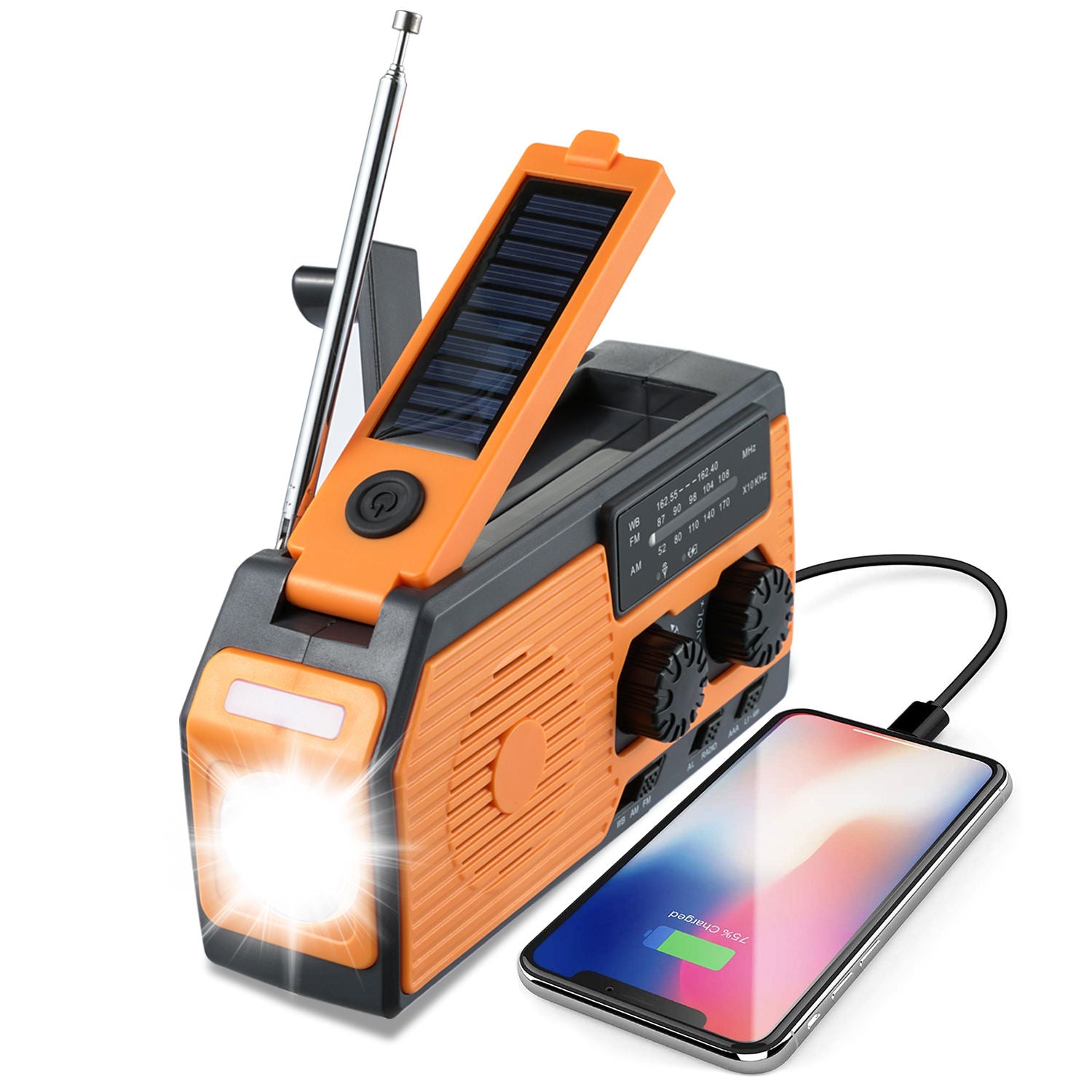 IR-068 AM FM NOAA Weather Alert Radio with 5000mAh Power Bank