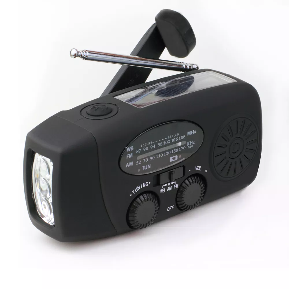 IR-088 Mini Emergency Hand Crank Weather NOAA AM FM Portable Solar Radio