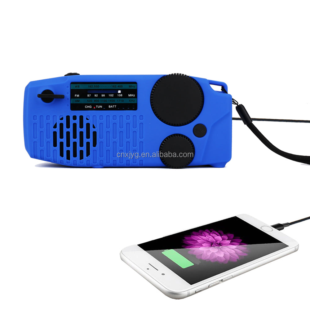 IR-098 SOS Alert Weather Radio with Solar Hand Crank & Flashlight