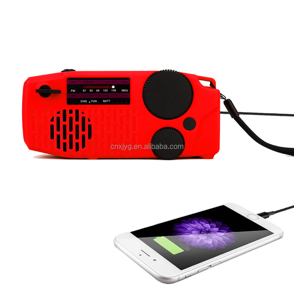 IR-098 SOS Alert Weather Radio with Solar Hand Crank & Flashlight