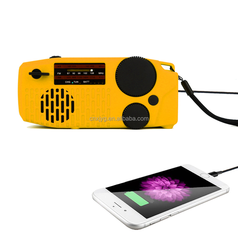 IR-098 SOS Alert Weather Radio with Solar Hand Crank & Flashlight