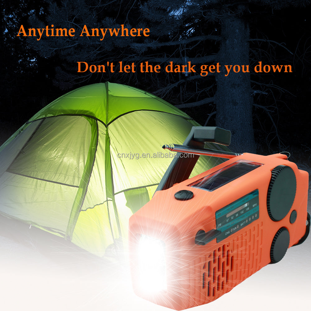 IR-098 SOS Alert Weather Radio with Solar Hand Crank & Flashlight