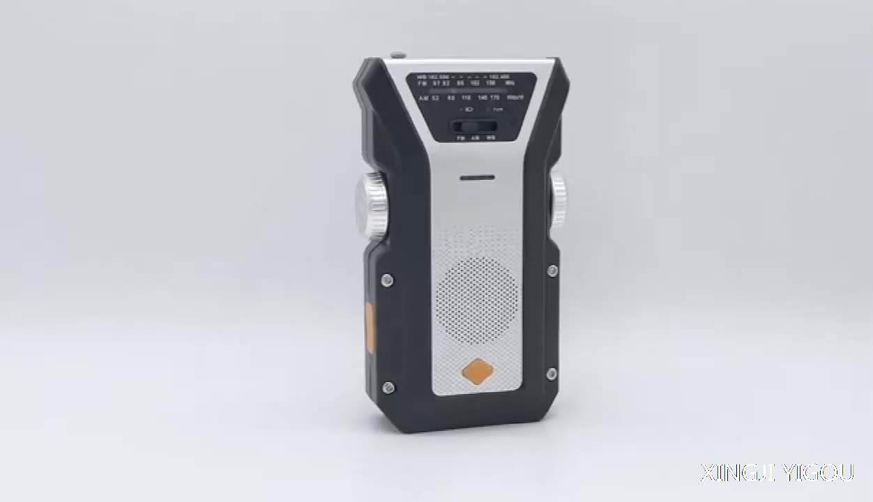 IR-101 Portable 4000mAh Solar Radio with Flashlight