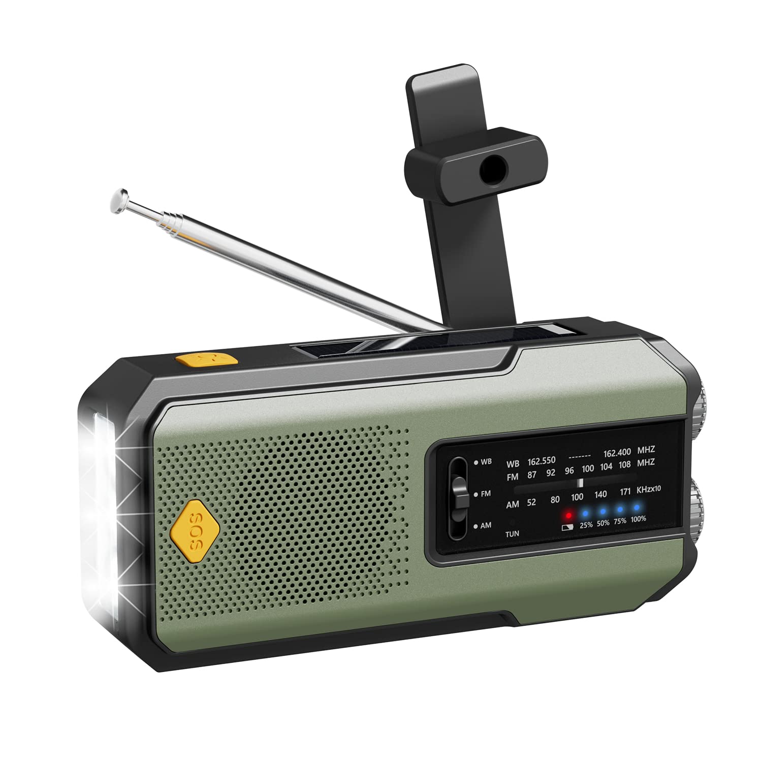 IR-102 Portable AM FM NOAA Weather Alert Radio with Emergency Features