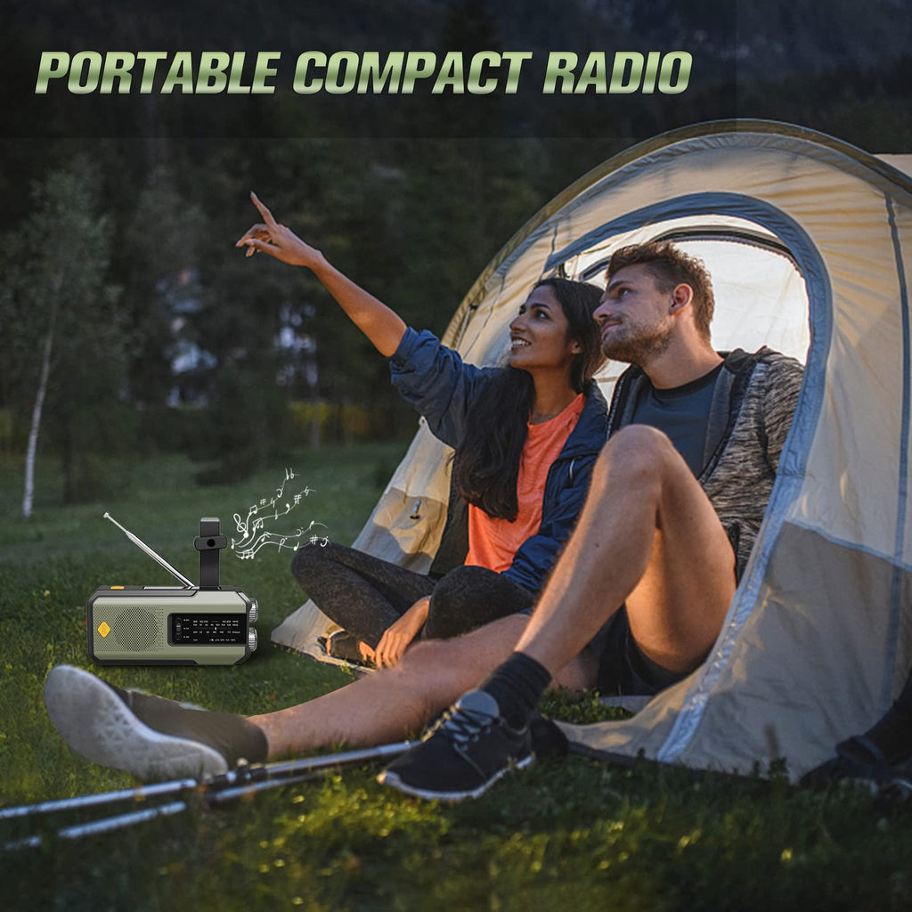 IR-102 Portable AM FM NOAA Weather Alert Radio with Emergency Features
