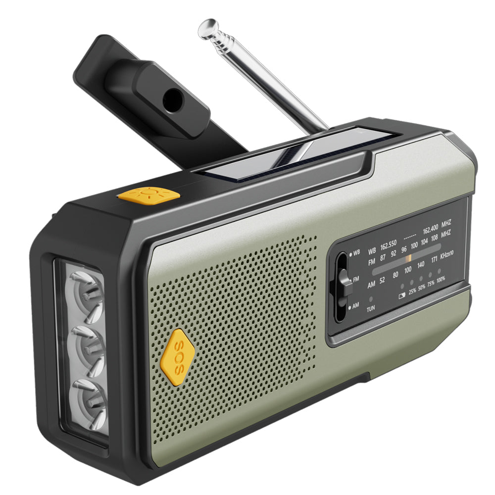 IR-102 Portable AM FM NOAA Weather Alert Radio with Emergency Features