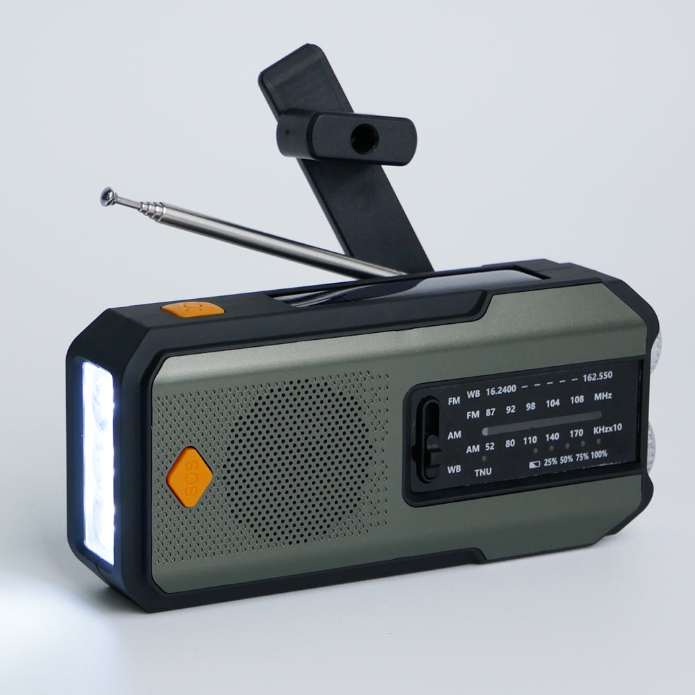 IR-102 Portable AM FM NOAA Weather Alert Radio with Emergency Features