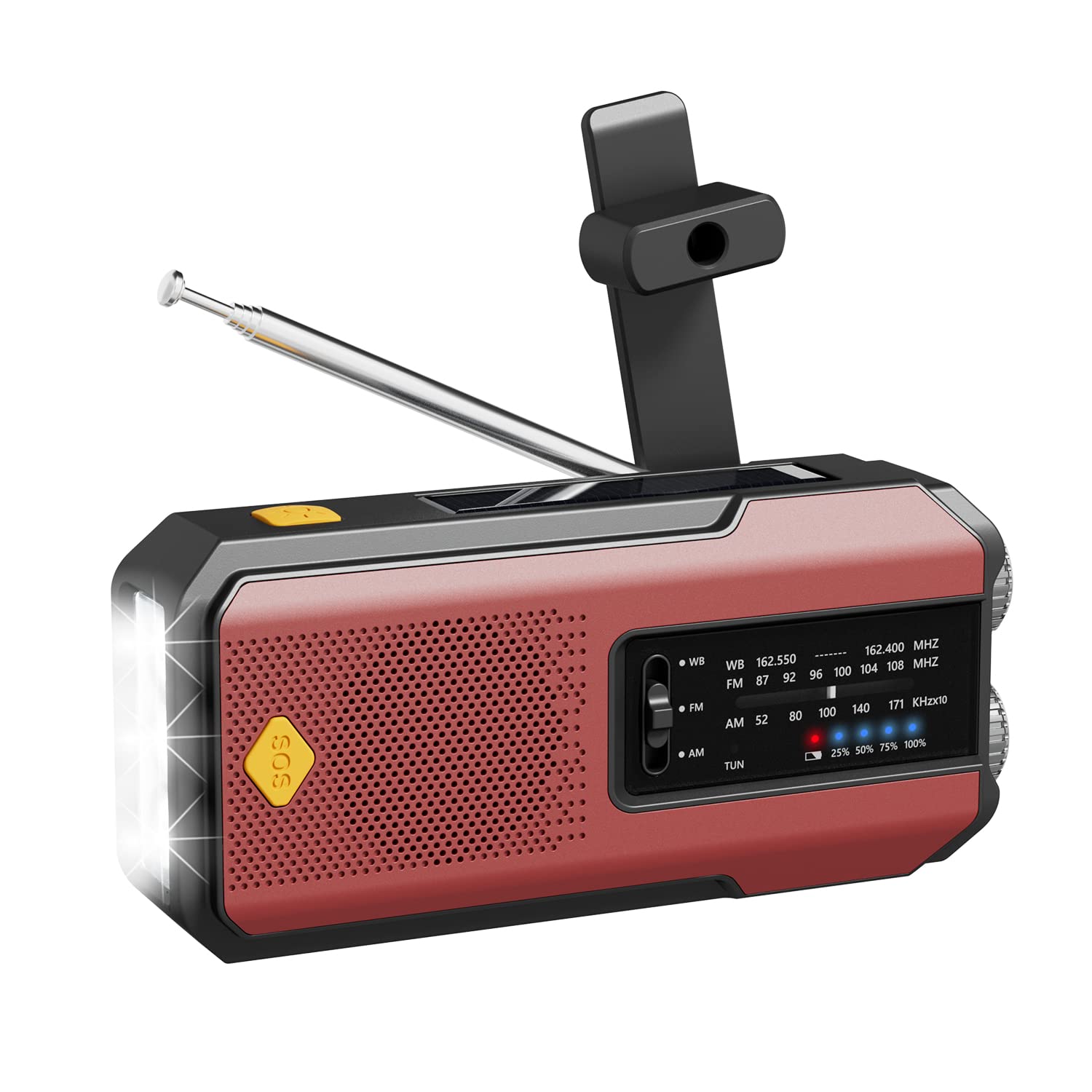 IR-102 Portable AM FM NOAA Weather Alert Radio with Emergency Features
