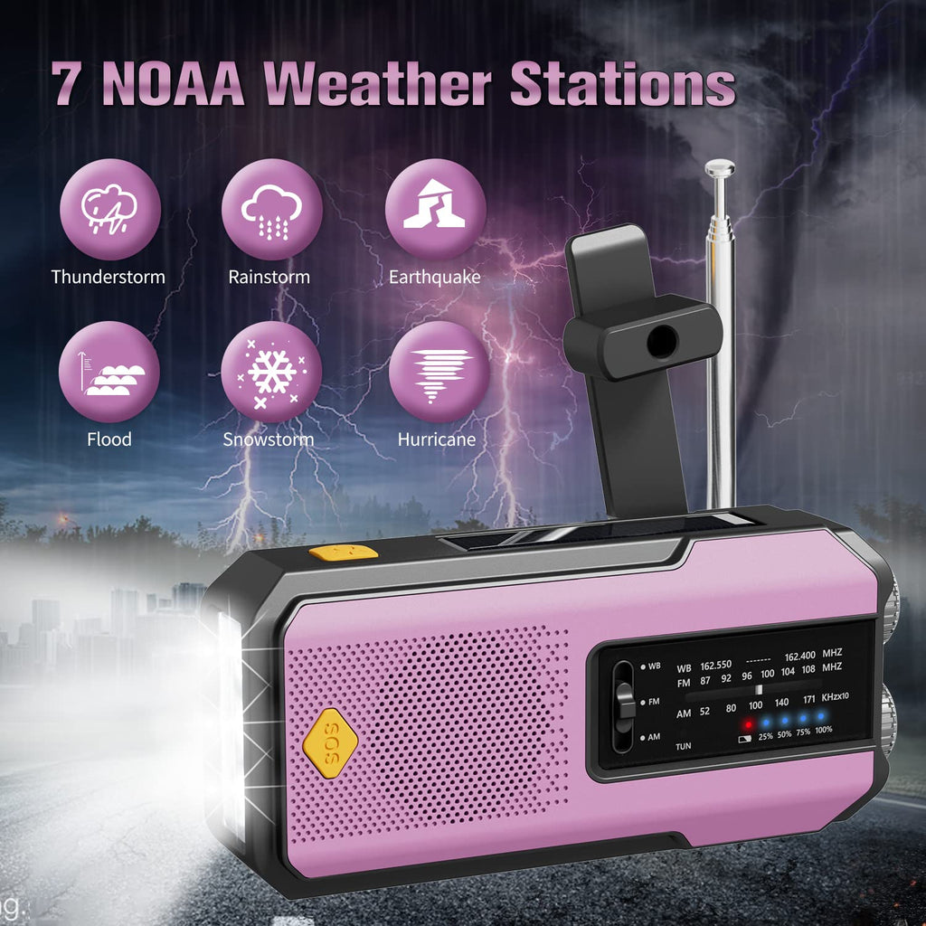 IR-102 Portable AM FM NOAA Weather Alert Radio with Emergency Features