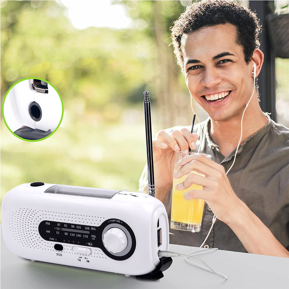 IR-232 Stylish Solar Macaron Color Weather Radio with Earphone Jack