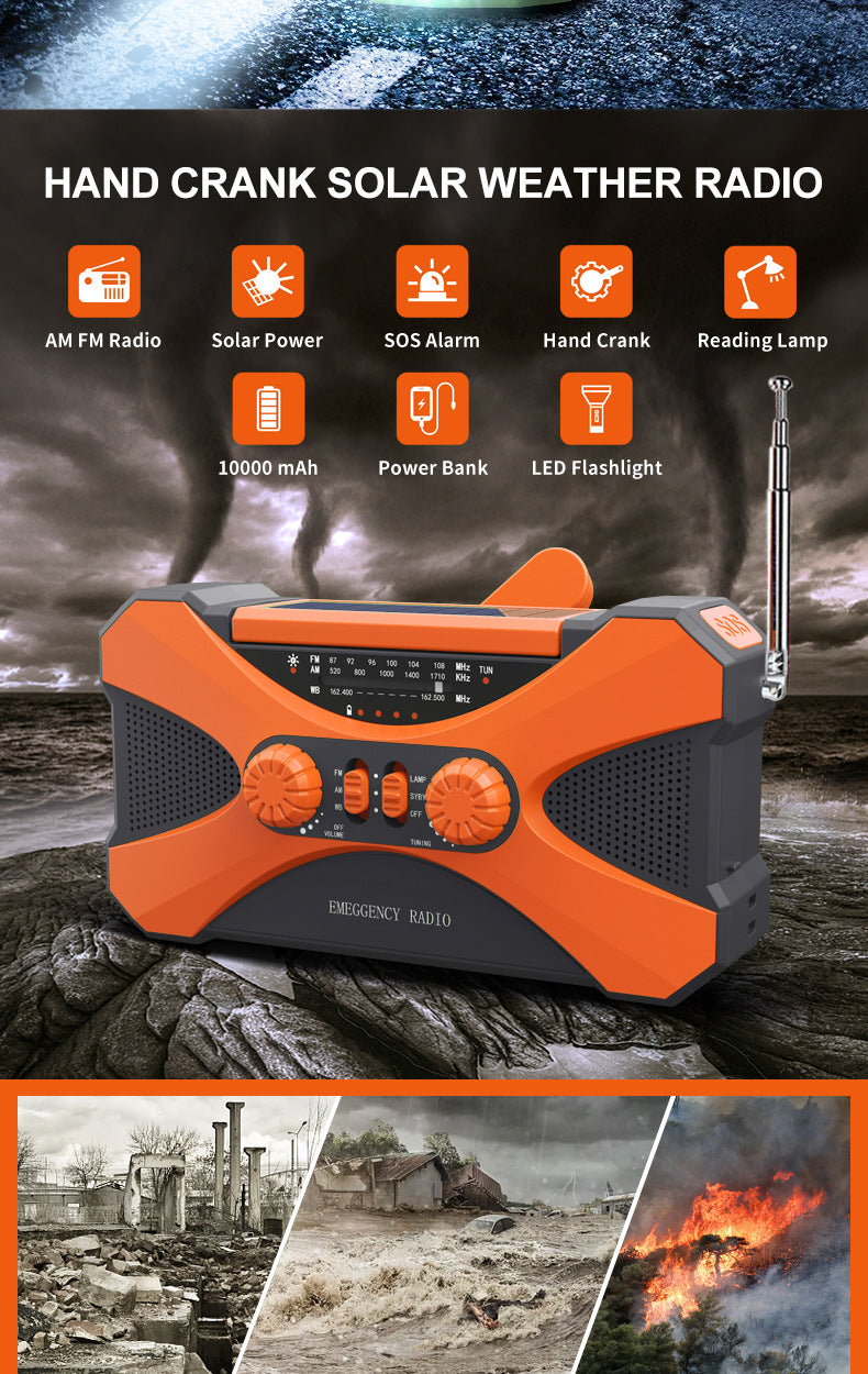 IR-308 Wholesale Portable Crank AM/FM Weather Radio