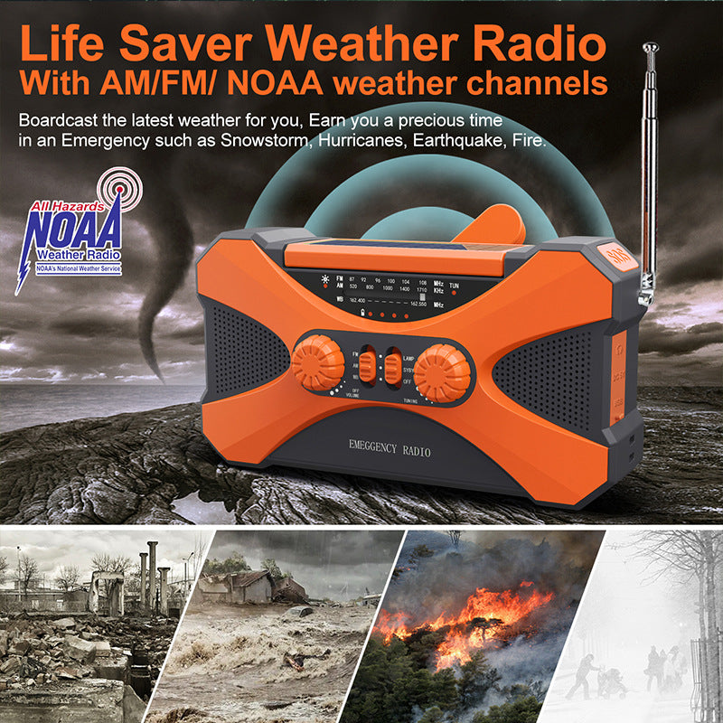 IR-308 Wholesale Portable Crank AM/FM Weather Radio