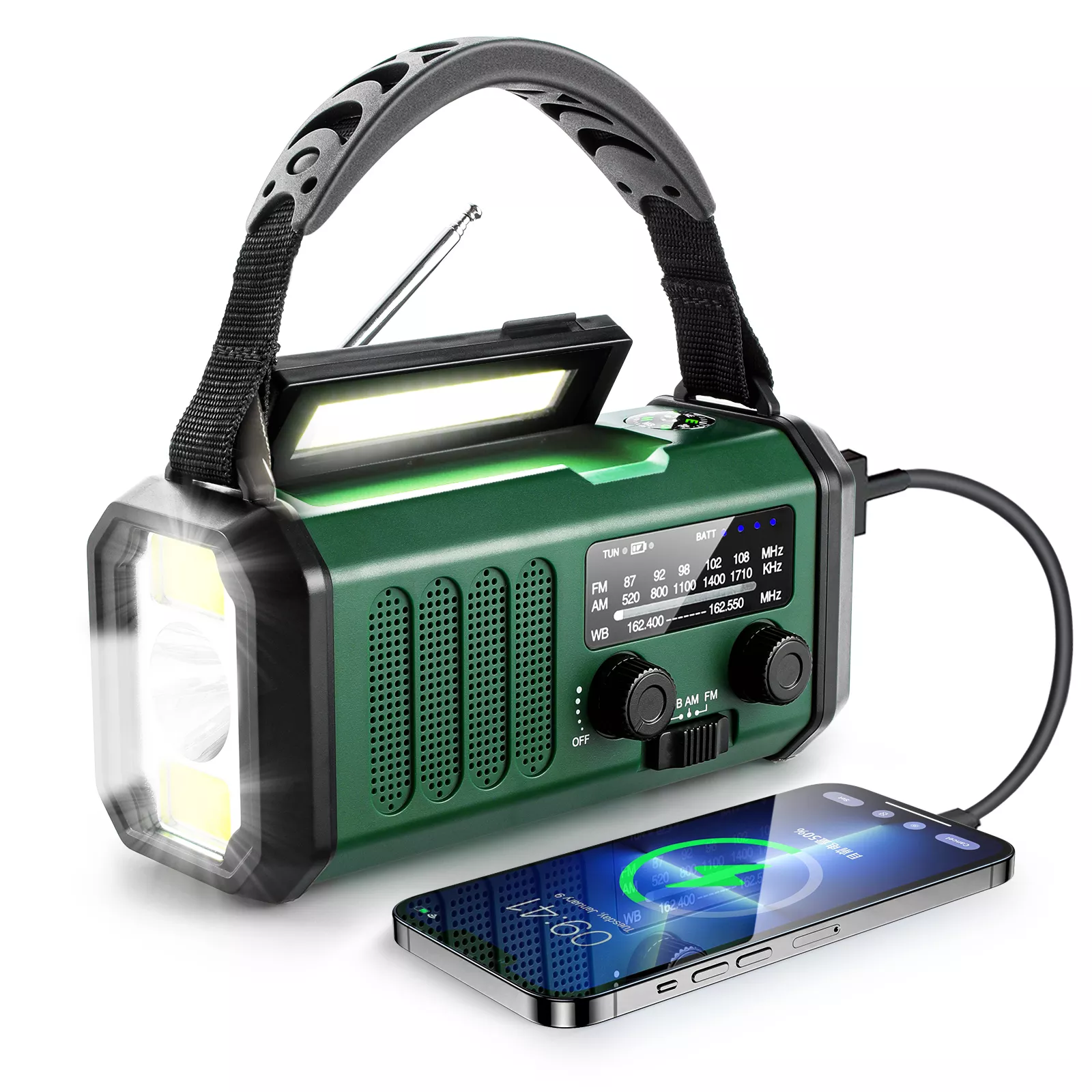 IR-330 Weather Radio 10000mAh AM FM NOAA